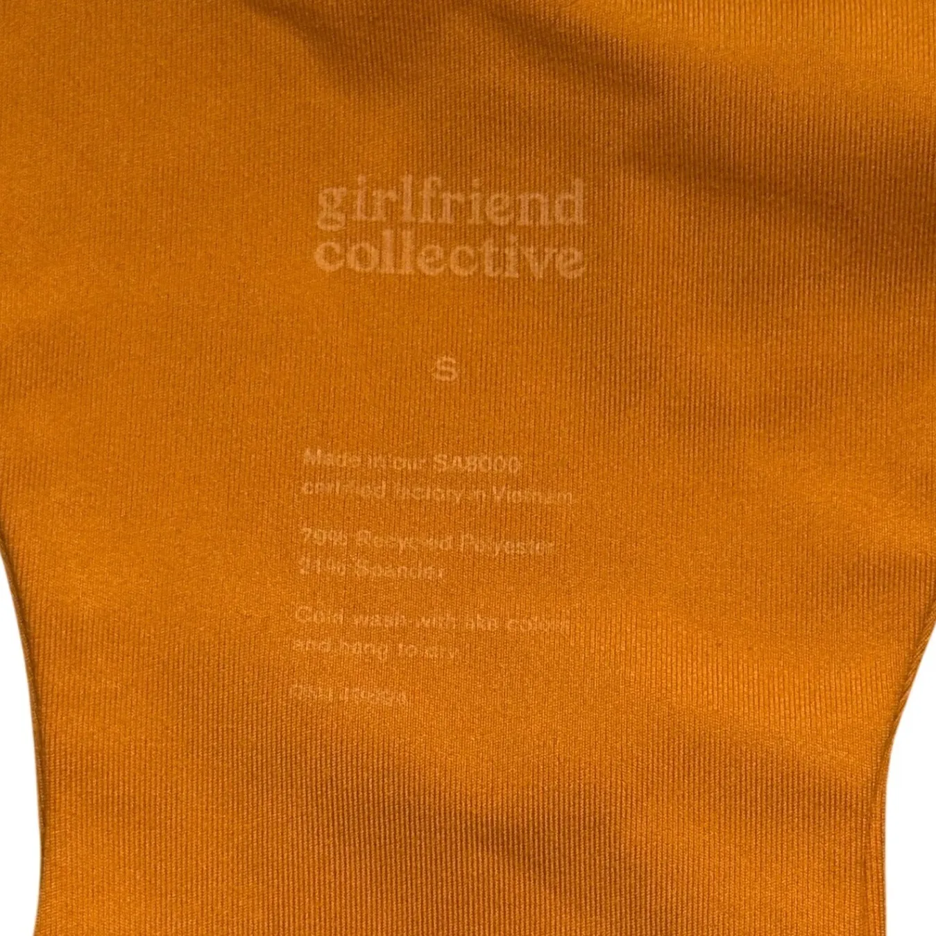 Girlfriend Collective Paloma Small Sports Bra Crop Lot Purple Orange Racerback - Image 4