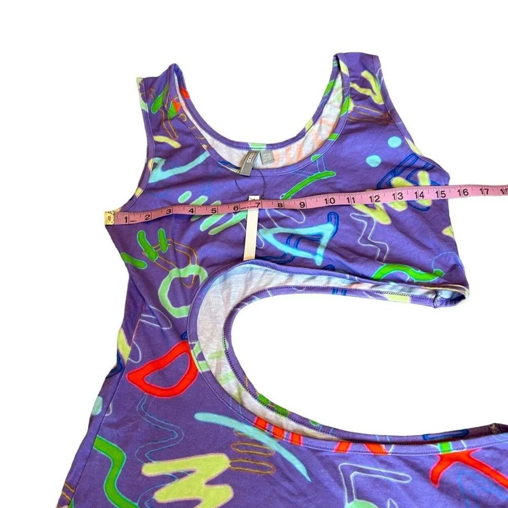 ASOS 80’s print bodycon dress with cutout - Image 3