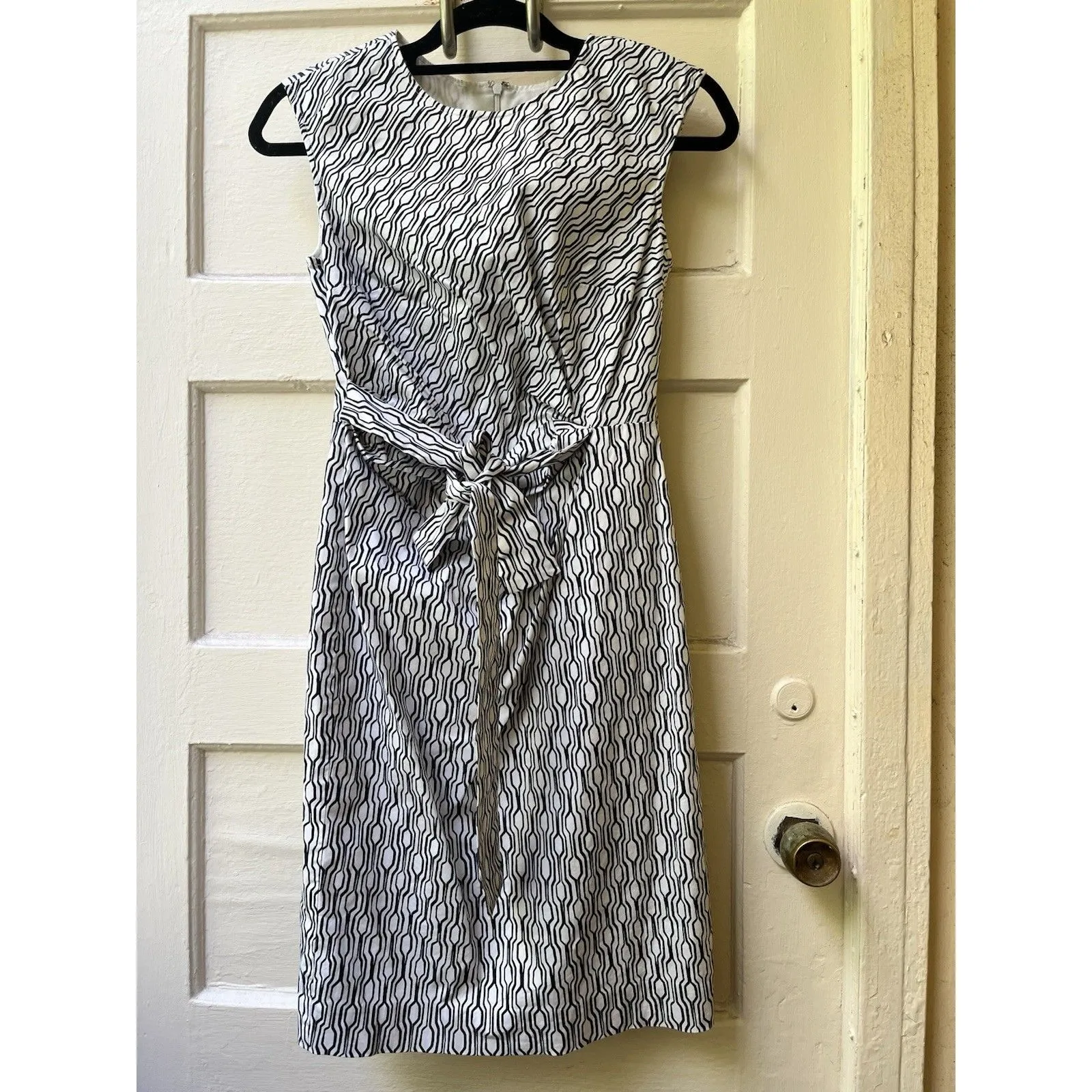 ANN TAYLOR Sheath Dress 0 Geometric Avante garde office work corporate casual - Image 5