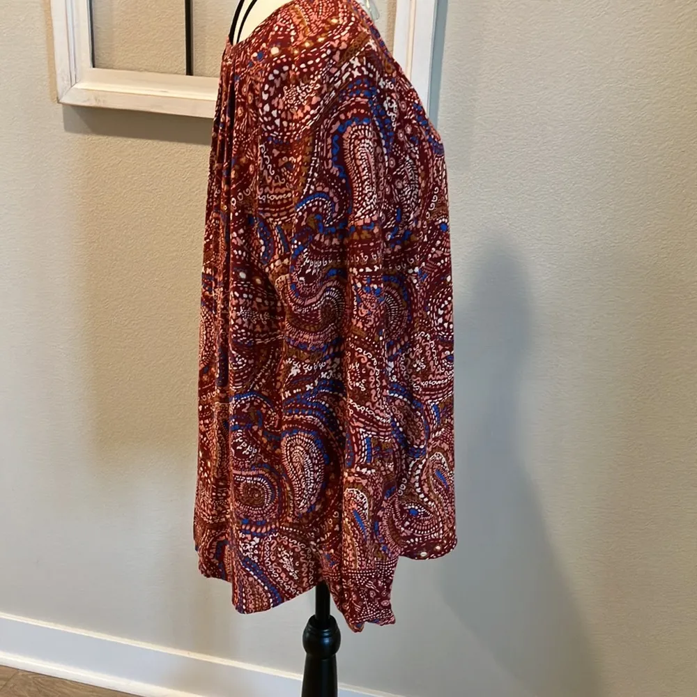 NWT Knox Rose boho drop sleeves button cuffs front covered button… - Image 5