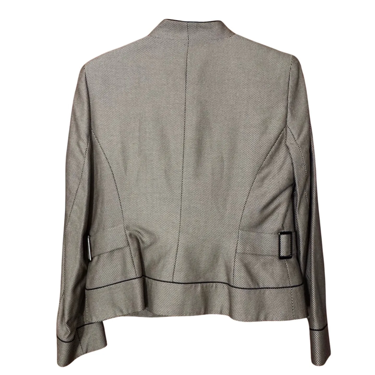 Textured Blazer 3 Piece Skirt Set Kasper 6P Black Fawn Career Business Classic - Image 2