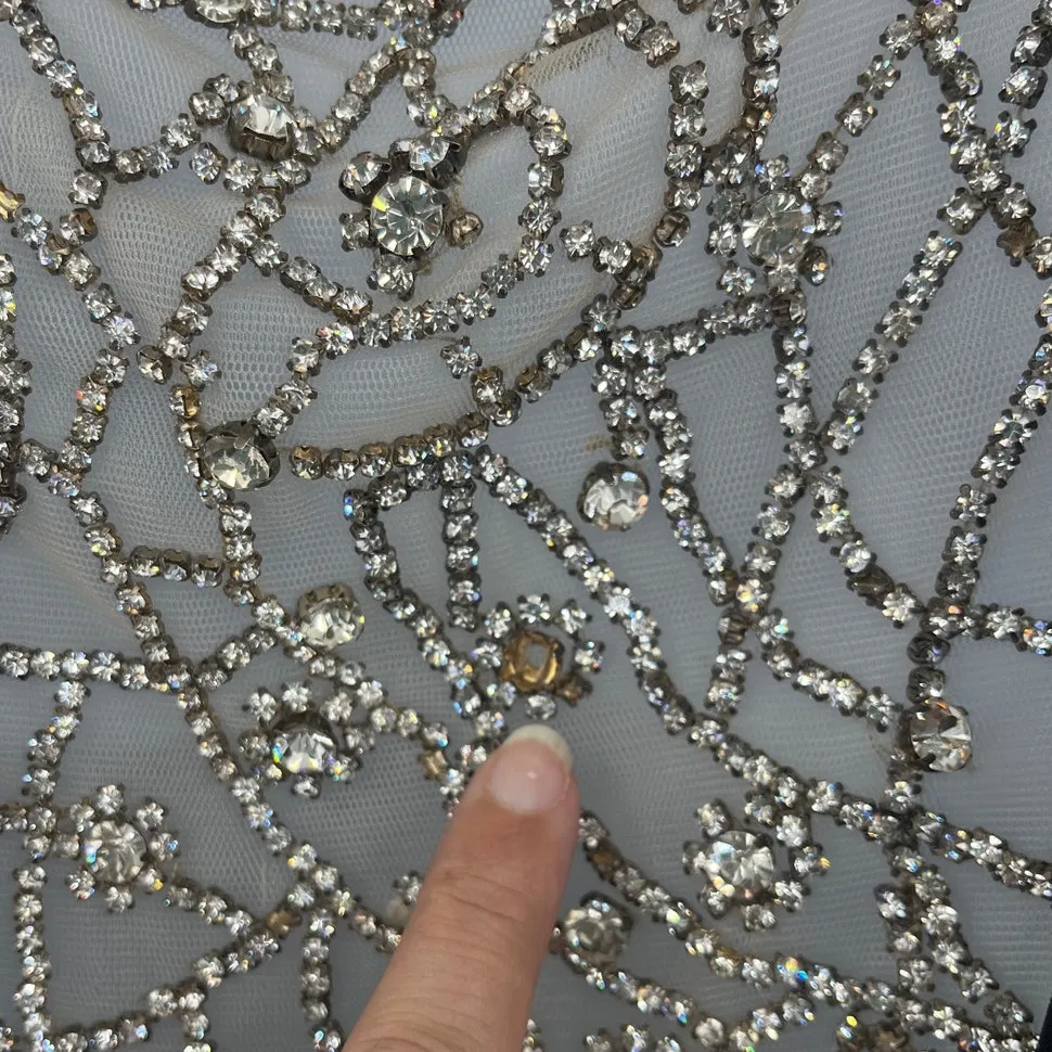 Camille La Vie Y2K Formal Dress Sz 6 Old Hollywood Crystal Drape Whimsigoth Prom - Image 9