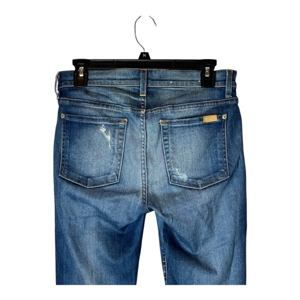 7 For All Mankind Jeans‎ Women 27 Medium Wash Denim Distressed The Ankle Skinny - Image 6