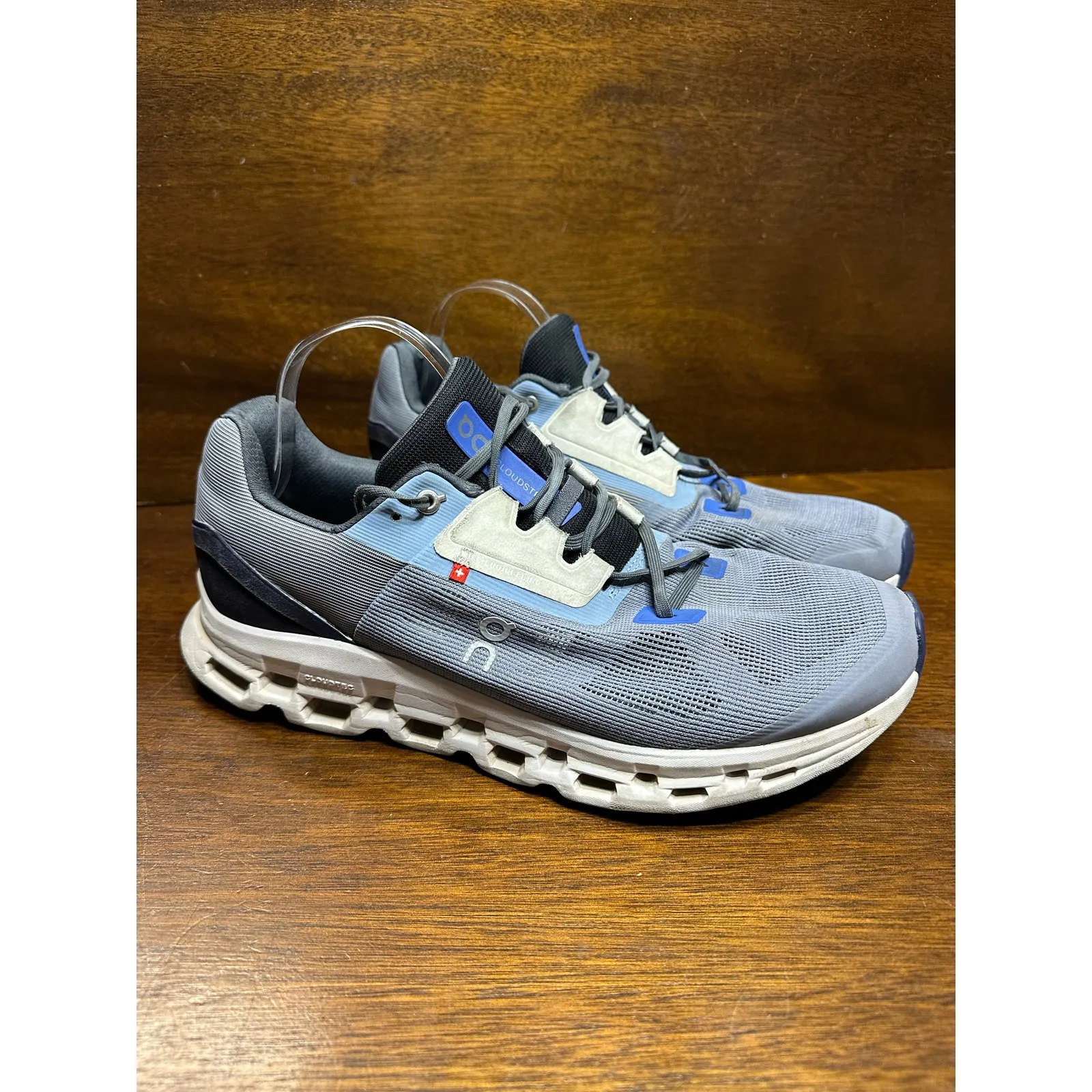 On Cloud Helion Cloudstratus Running Sneaker Men 13 Walking Comfort Distance Blue - Image 3