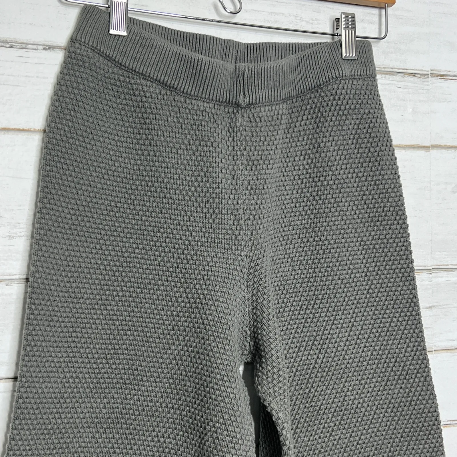 Free People Beach Hailee Waffle Knit Wide Leg Crop Pullover Matching Set - Image 14