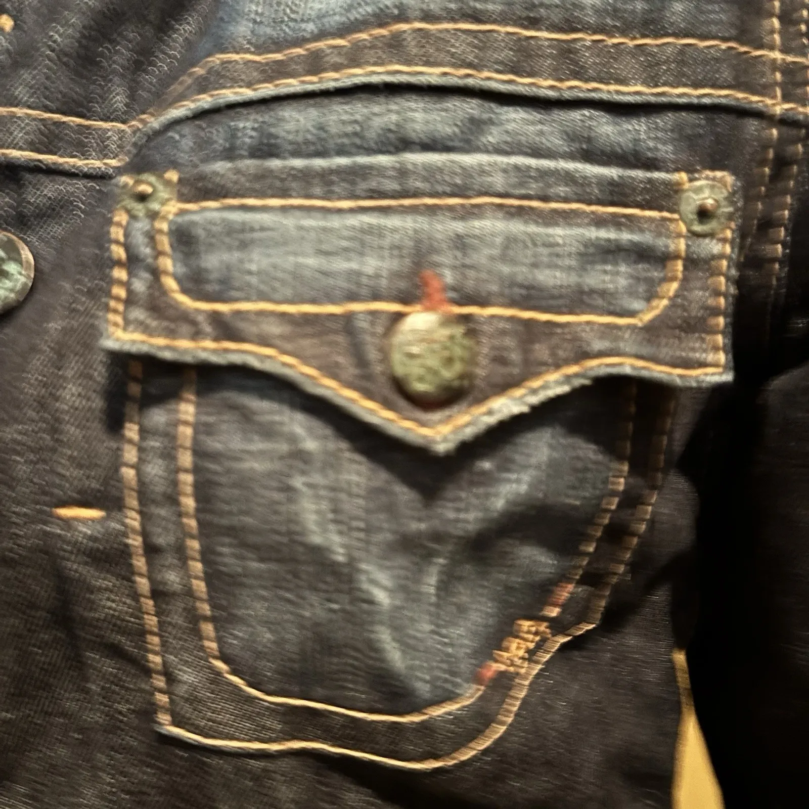 Western Glove Works‎ 1921 Est. Blue Denim Jean Jacket Womens Size Large Lined - Image 4