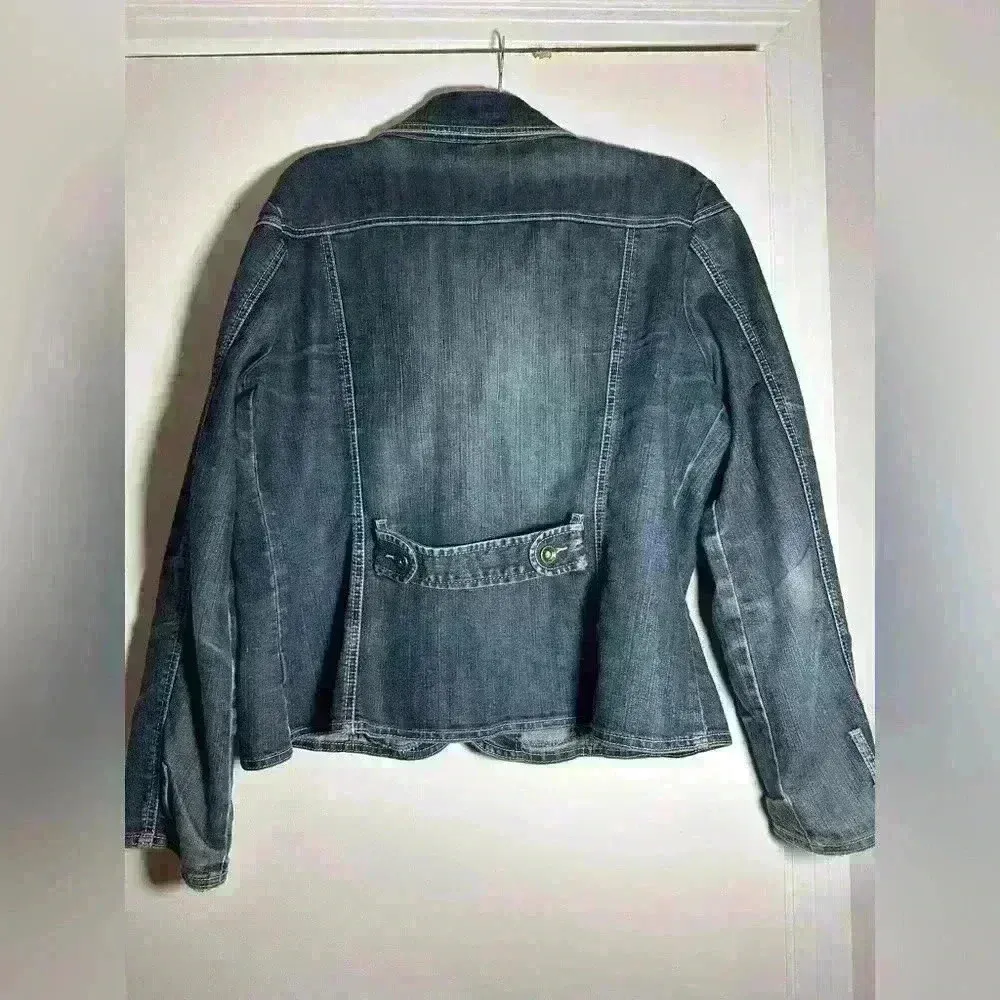 VTG Gitano Women’s 90’s Jean Jacket Blazer. Size: XL. Double pockets Blue - Image 5