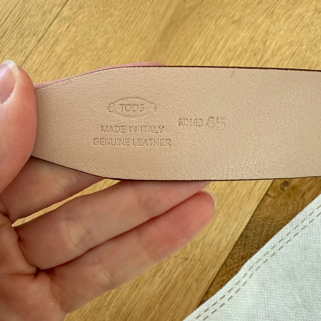 Tod’s Leather Belt Timeless One Size Brown Gold - Image 3