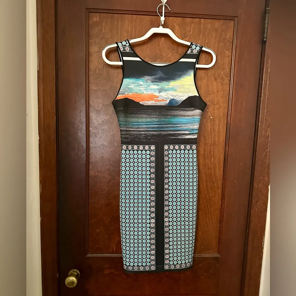 Clover Canyon Scenery Print Scuba Dress - Image 2