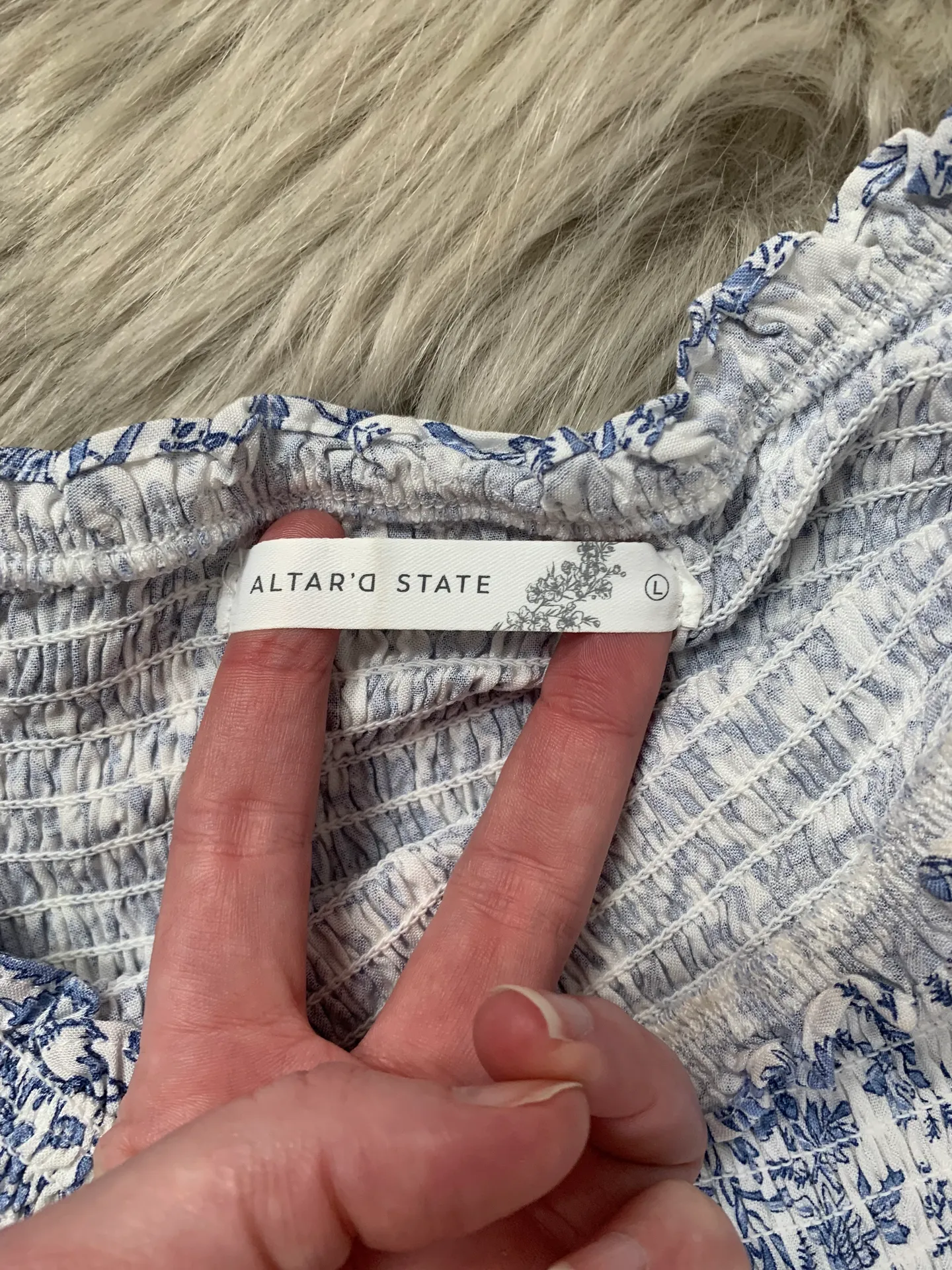 Altar’d State Clarita Off The Shoulder Dress Size Large - Image 5