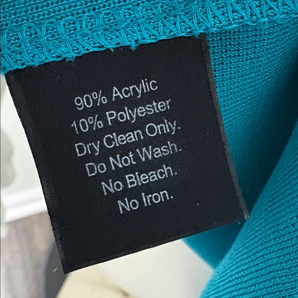 Misook Turquoise and Gold Embellished Top medium - Image 7