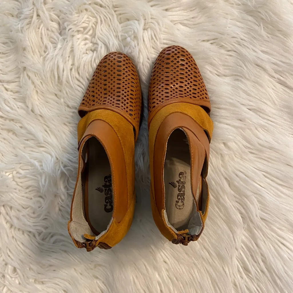 CASTA Stylish Mustard Ankle Boots for Women size 38 (7.5) BNWOT - Image 13