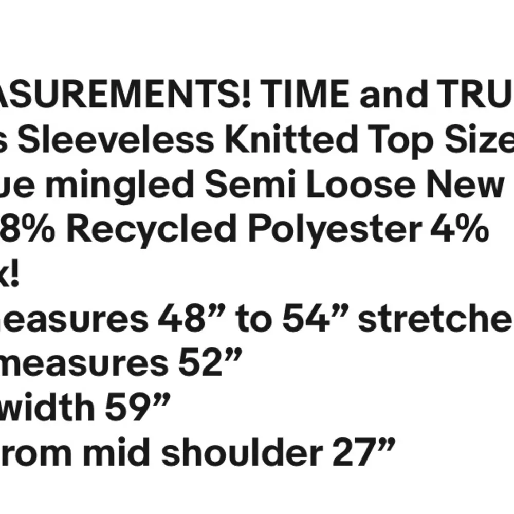 TIME and TRU Womens Sleeveless Knitted Top Size 22 XXXL Blue Semi Loose New - Image 10