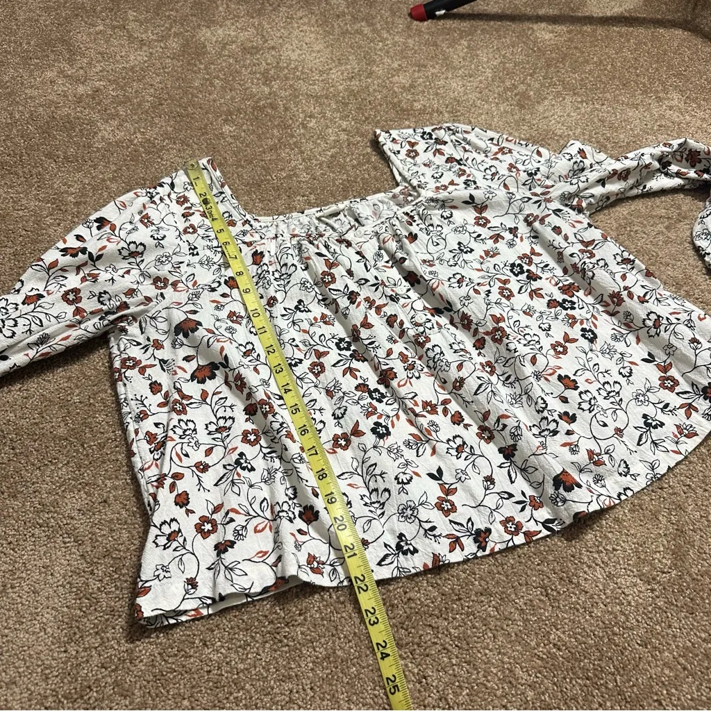 Lot Of 2 a.n.a. A New Approach Women Multicolor Floral Peasant Top Blouse  L XL - Image 7