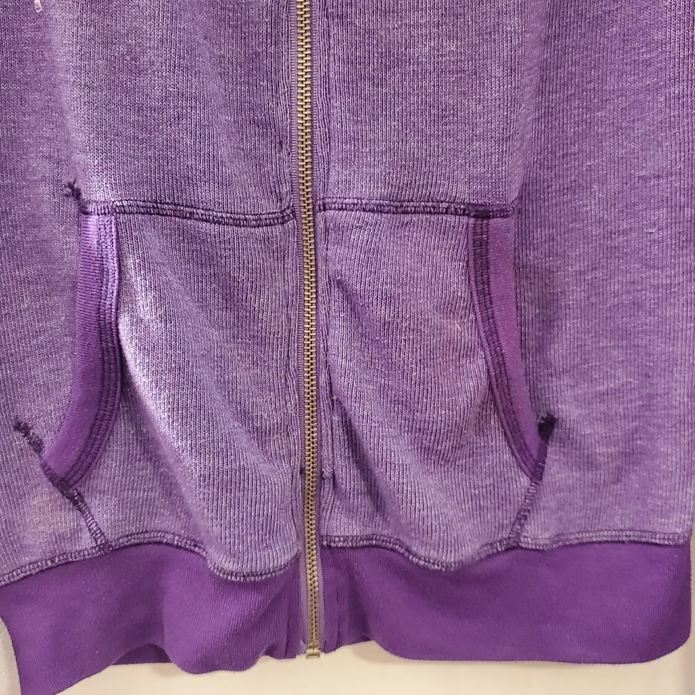 🔥SALE🔥PINK Victoria's Secret Purple Zip Up Hoodie XS - Image 5
