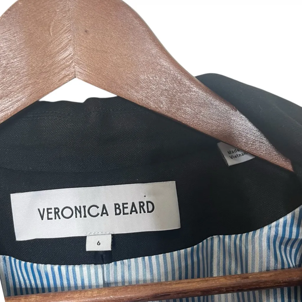 Veronica Beard Kiernan Linen Dickey Jacket Women’s Size 6 Black Blazer Classic - Image 8