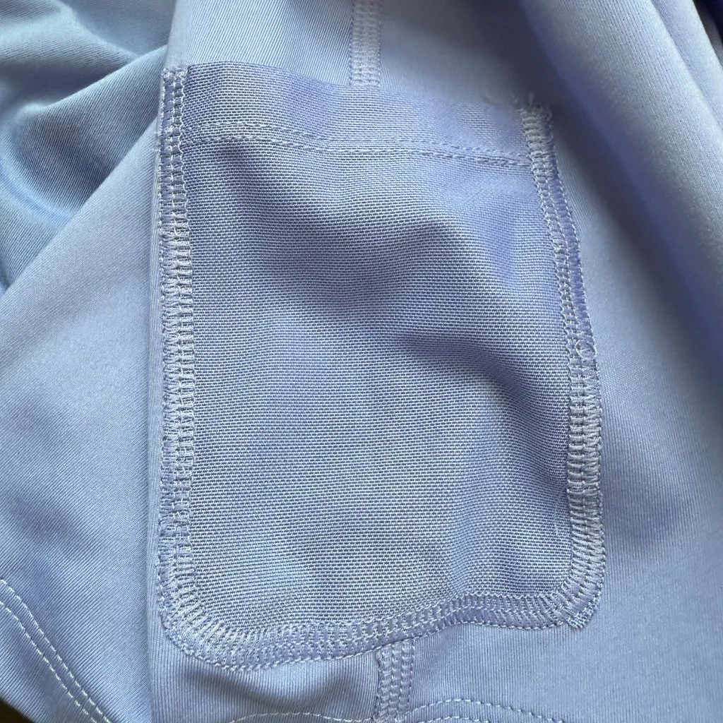 Girlfriend Collective Alpine Lola V-Neck Mini Dress Women's Small Blue Tennis - Image 11