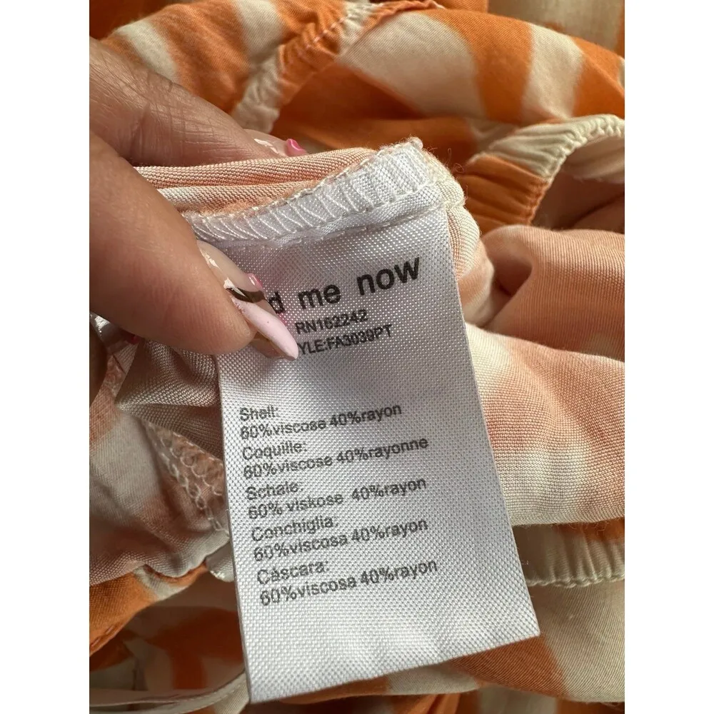 Find Me Now Hawaiian Batik Inspired Dream On Creamsicle Swirl Pockets Pants M Orange Size M - Image 6