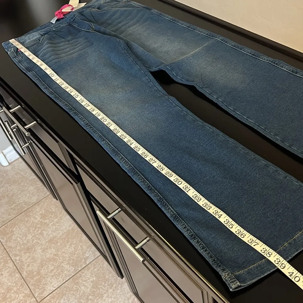 Pajama Jeans bootcut pull up elastic waist, medium wash blue, size S, NWT Blue - Image 9