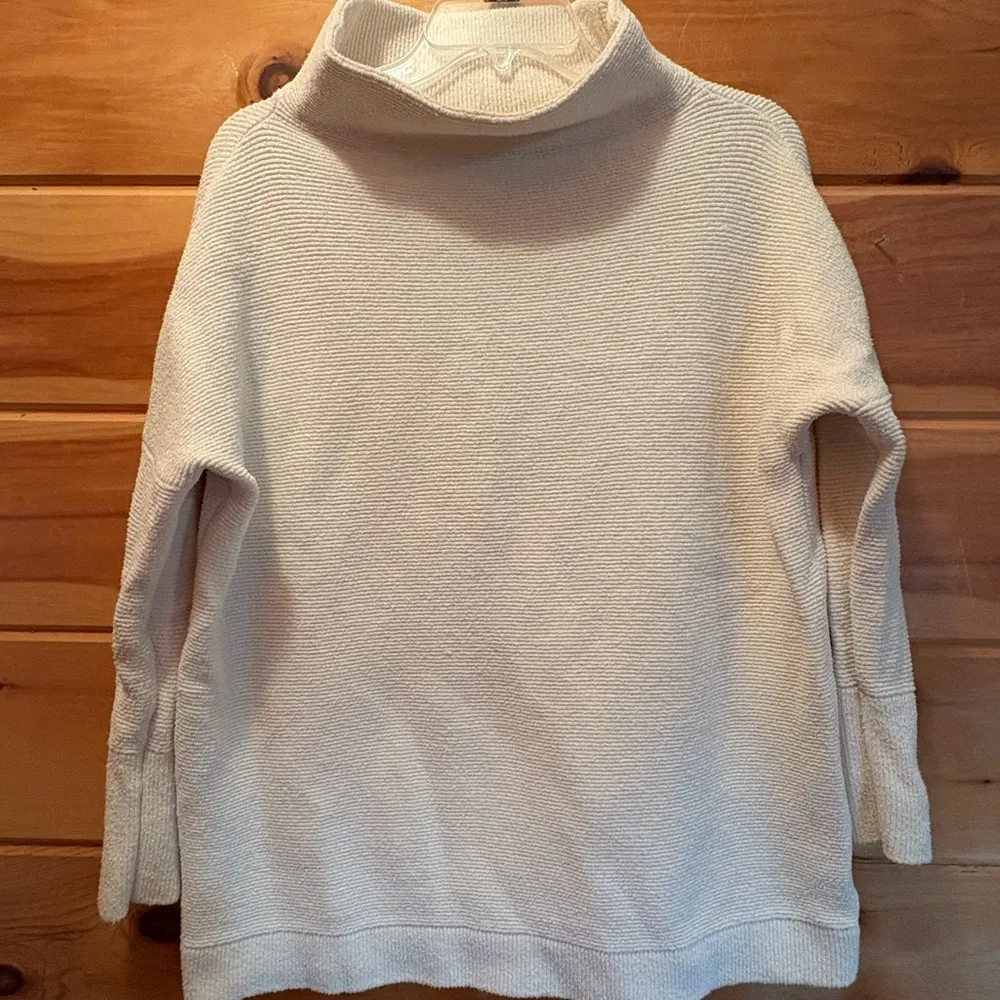 Free People Cream Cowl Neck Sweater - Image 3