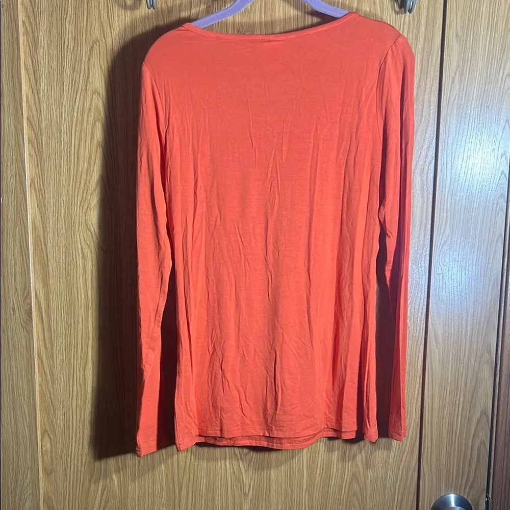 Orange Long Sleeve Top Size L - Image 3