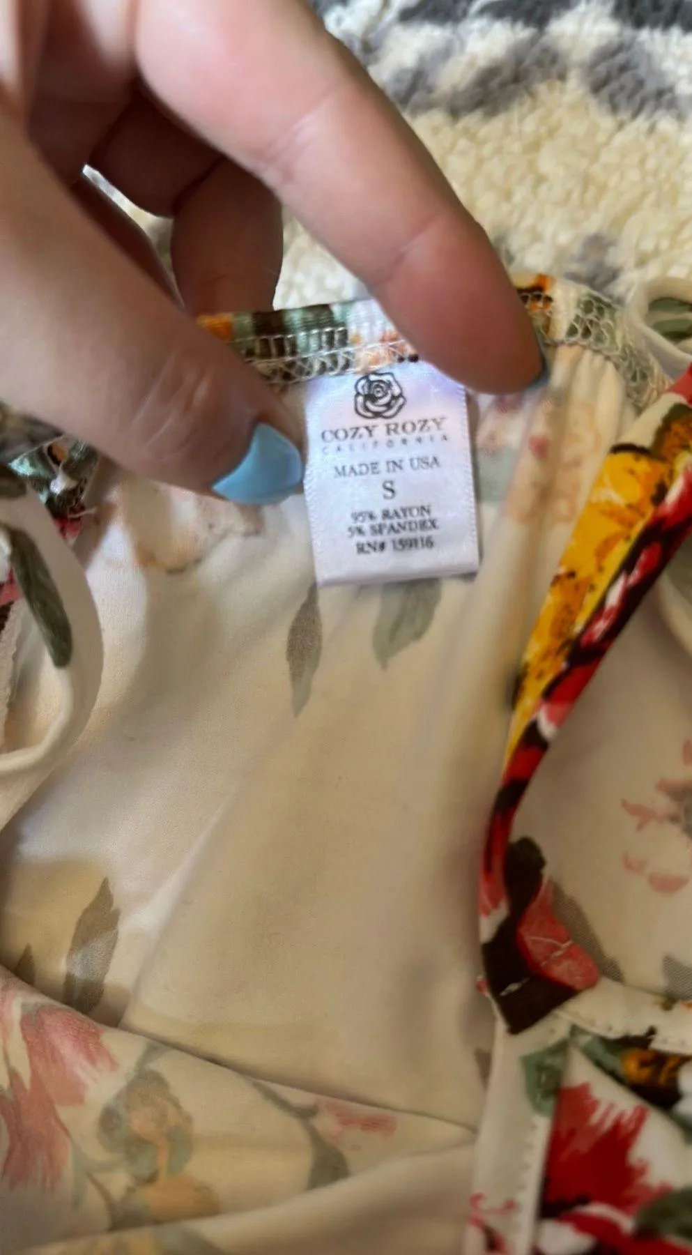 Womens Floral Pajama Set Multi - Image 4