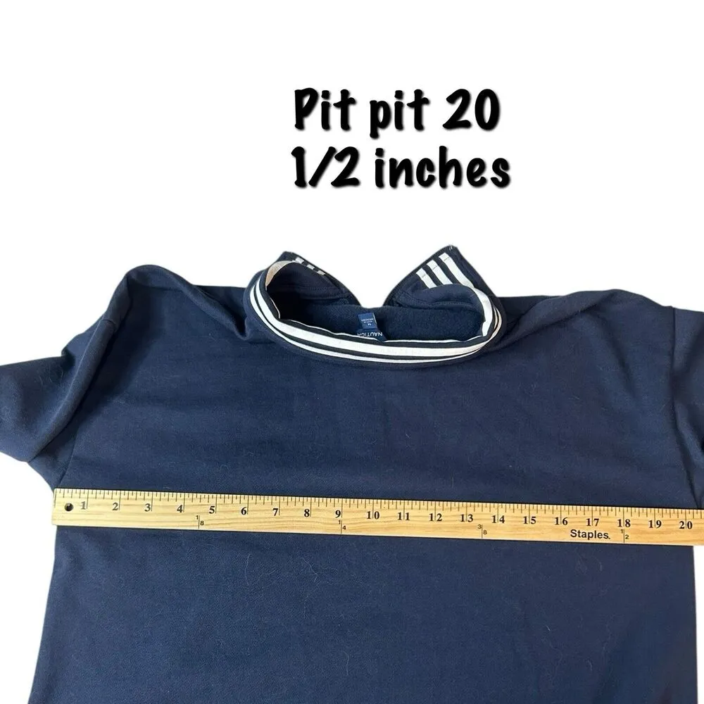 Nautica Womens Size X-Large Navy Quarter-Zip Pullover Sweatshirt Medium - Image 5