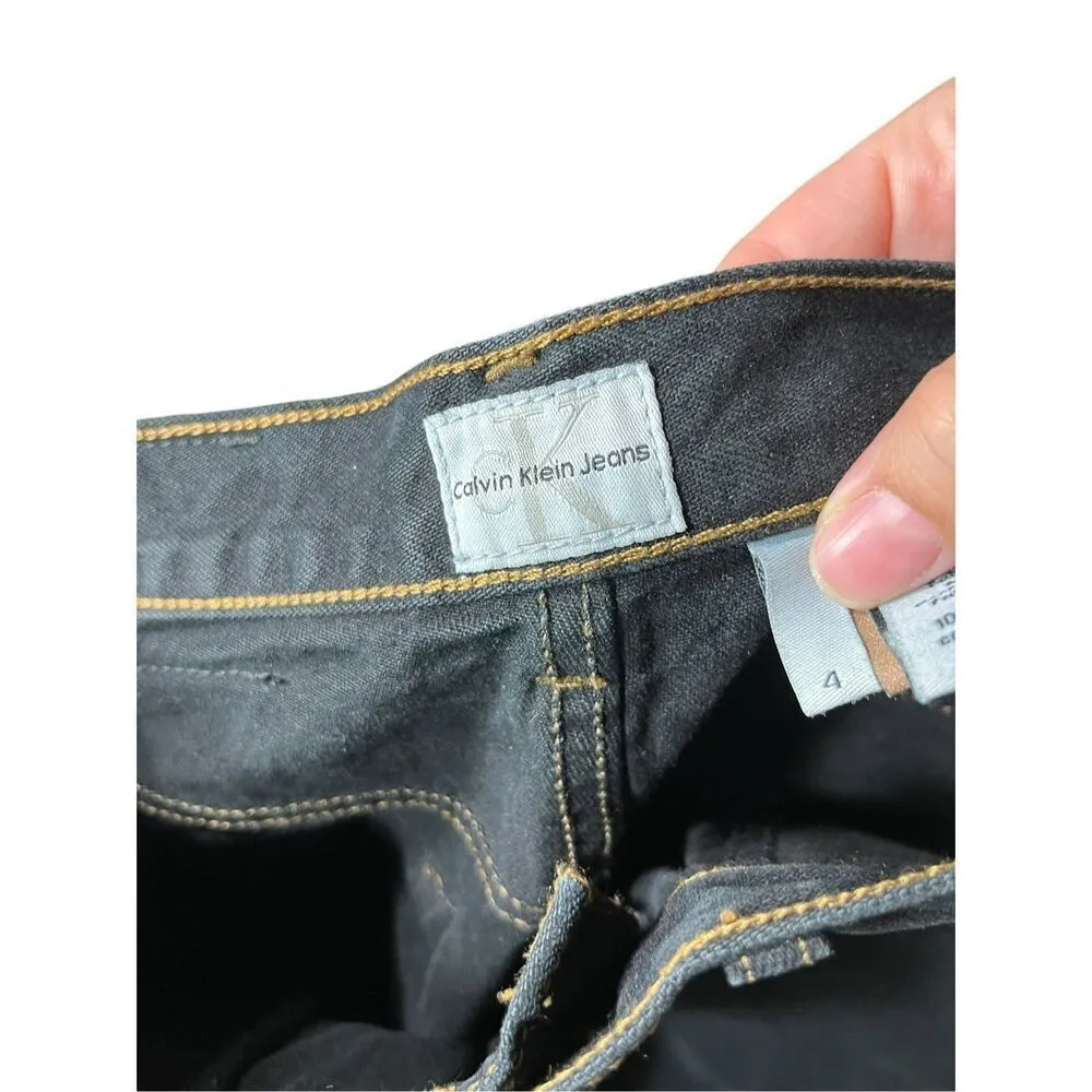 Calvin‎ Klein Dark Wash Straight Leg Jeans Size 4 - Image 8