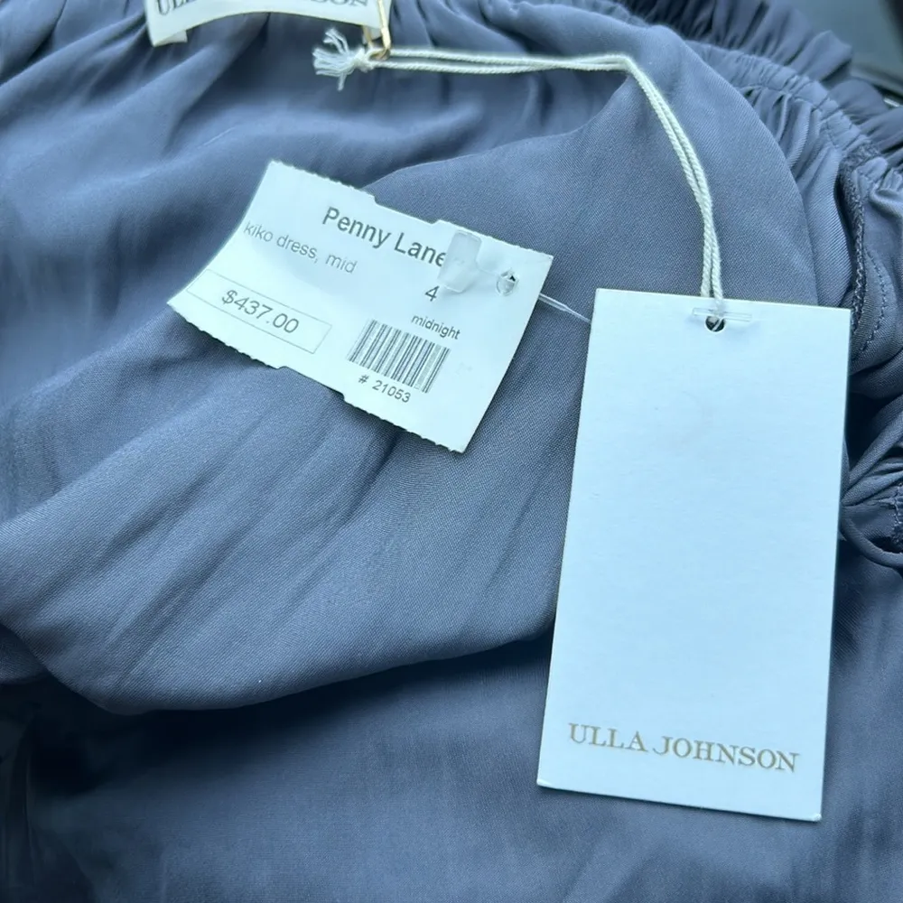 NWT Ulla Johnson Kiko Dress in Midnight Grey Size: US 4 - Image 5