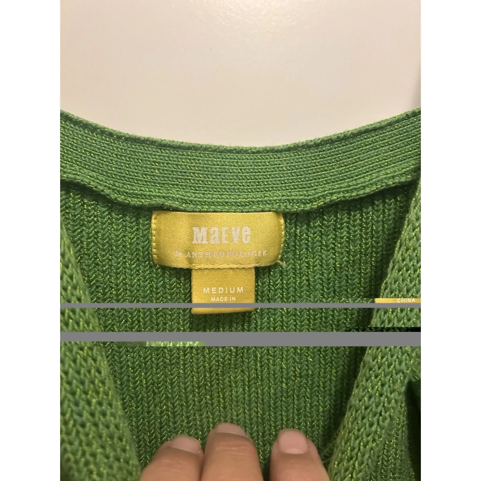 Anthropologie Maeve Everyday Maryanne Sweater Tank Top Green Size Medium Preppy - Image 4