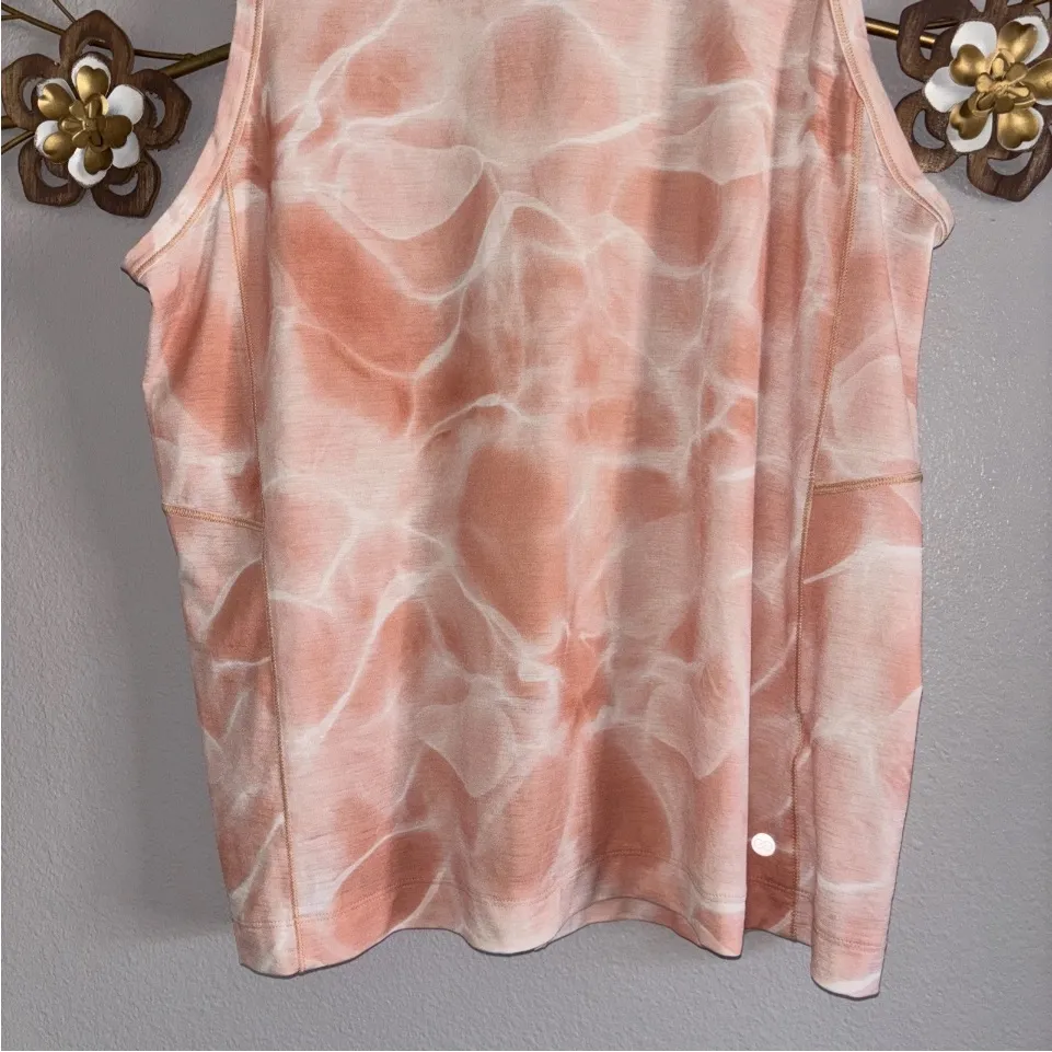 Calia Womens Peach White Split Back Muscle Tank Top Size Medium - Image 3