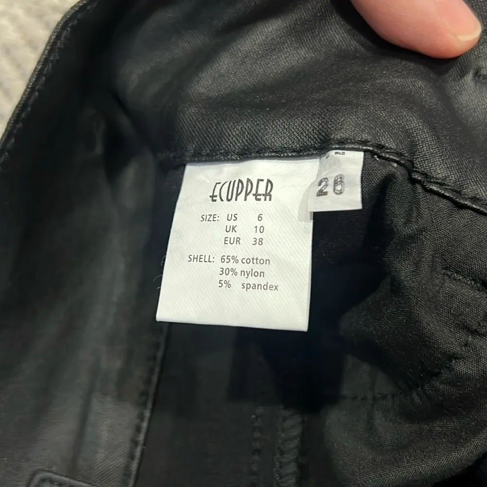 ECUPPER Womens Faux Leather High Waist Stretch Push Up Pants Black Size 26 - Image 8