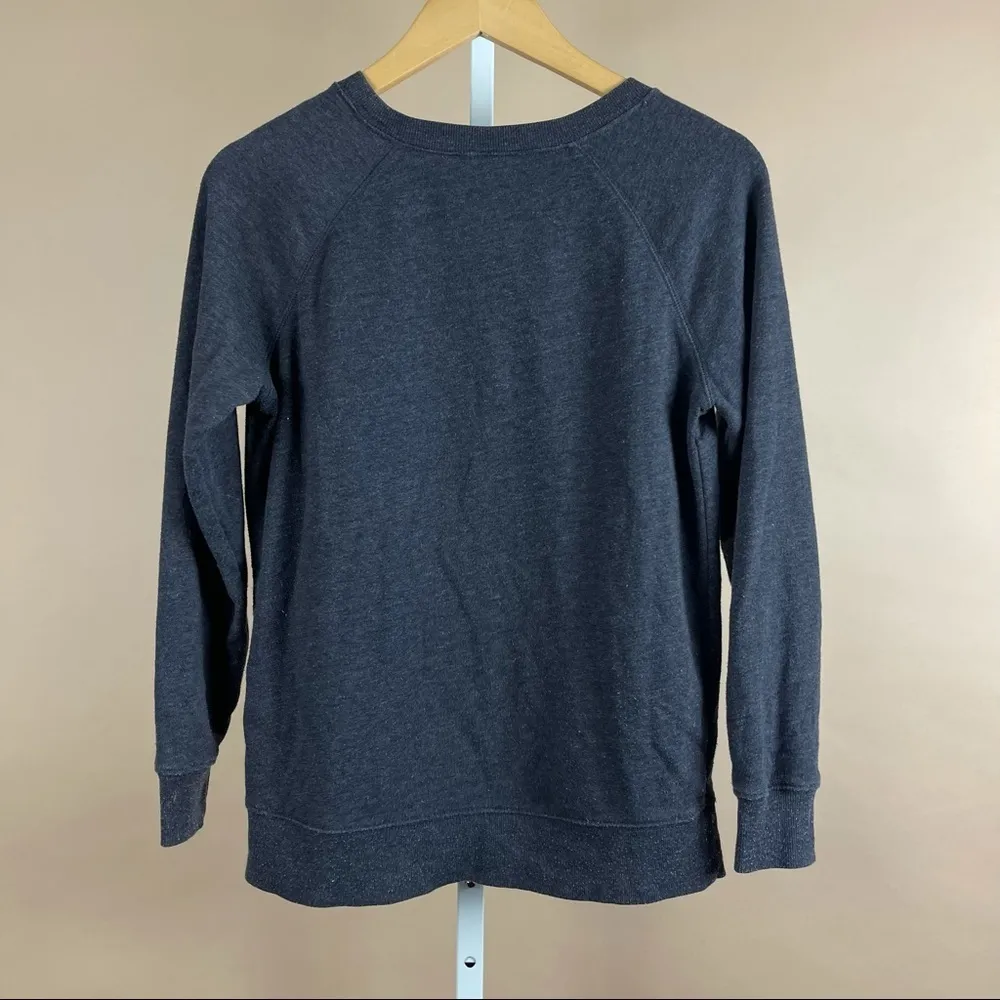 Women’s XS Love Wins Heart Graphic Vintage Crewneck Long Sleeve Sweatshirt - Image 2