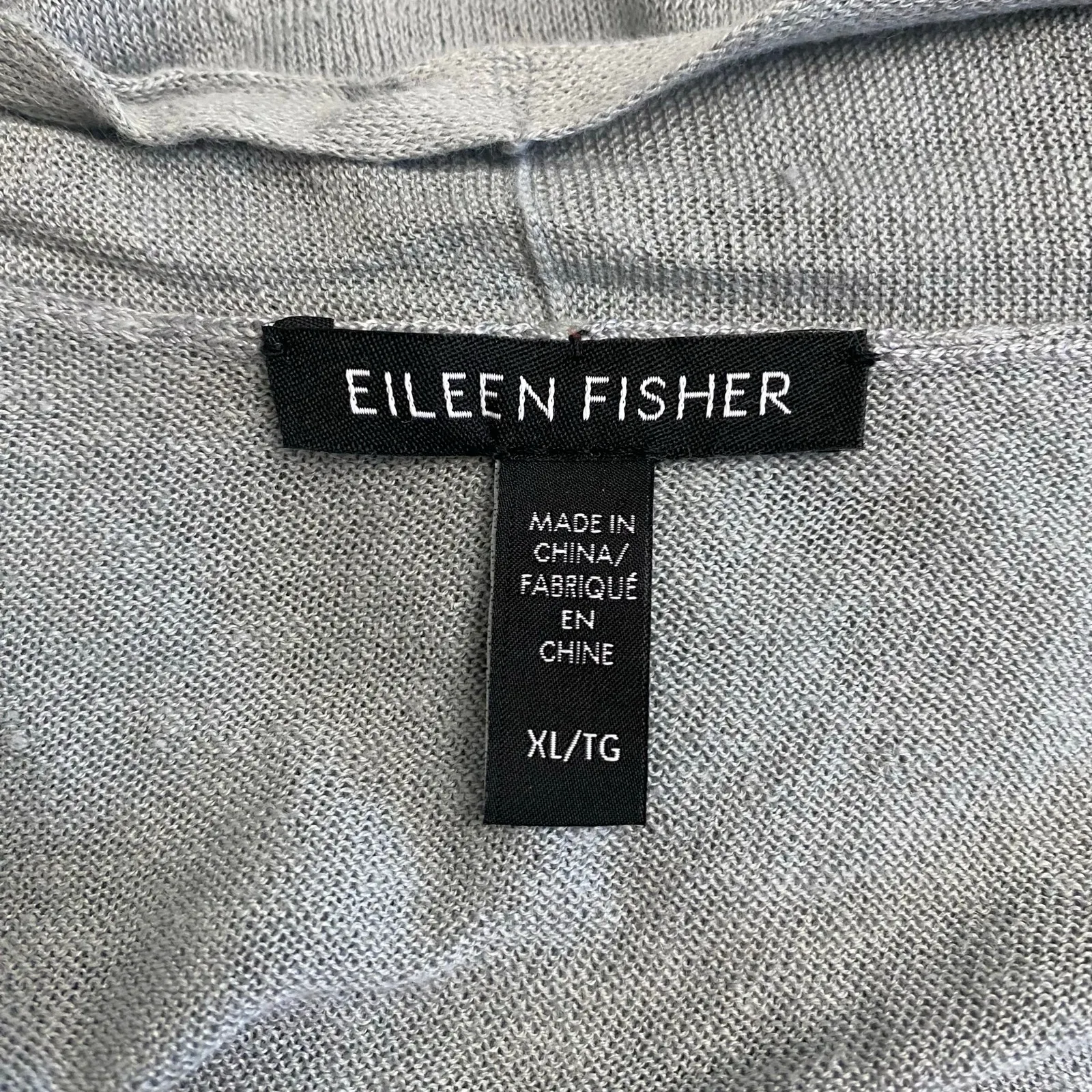 Eileen Fisher Organic Linen Cotton Jersey Long Cardigan Womens Size XL‎ Geyser - Image 2