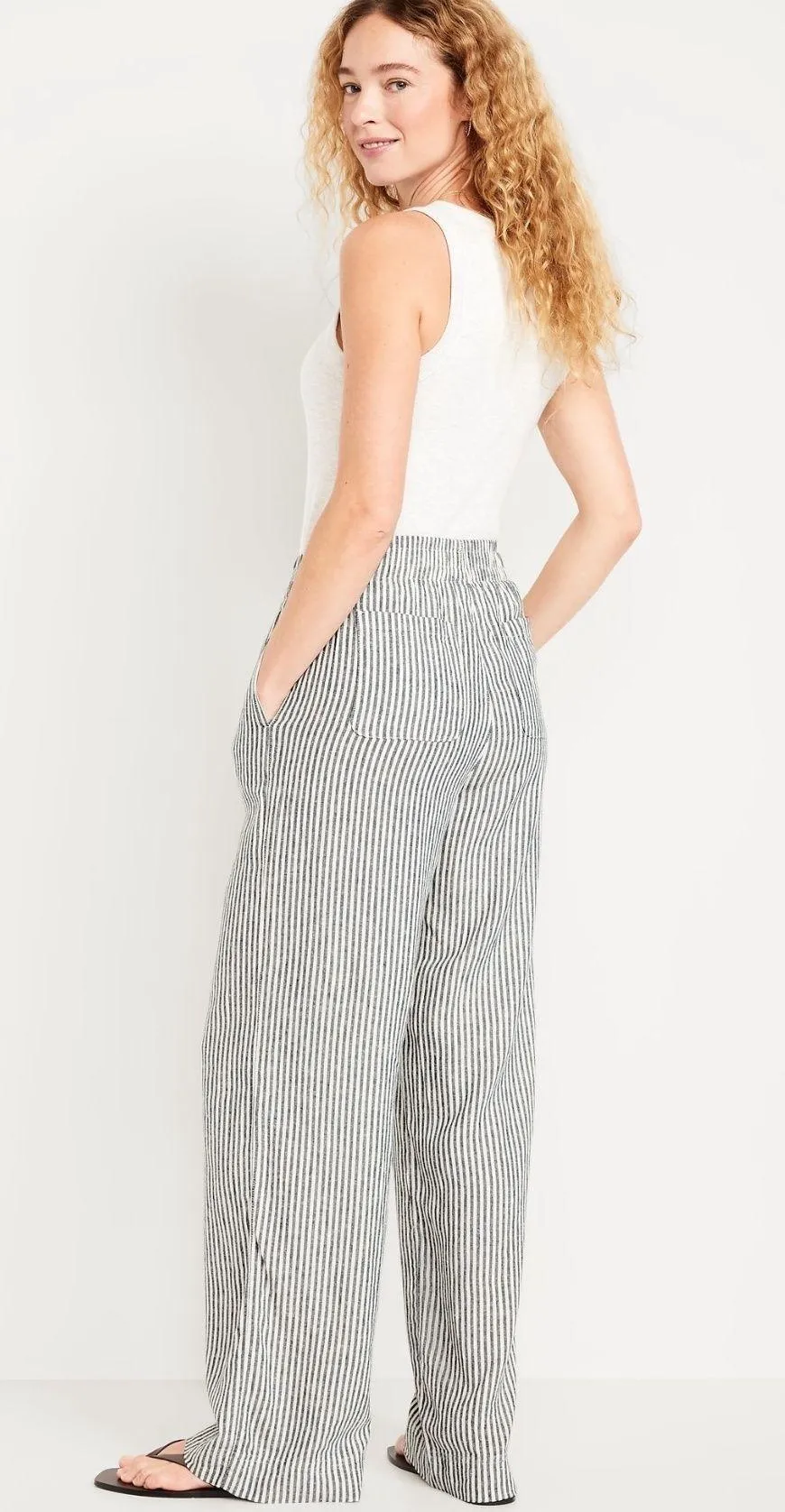 High Wasted Linen Pants - Image 2