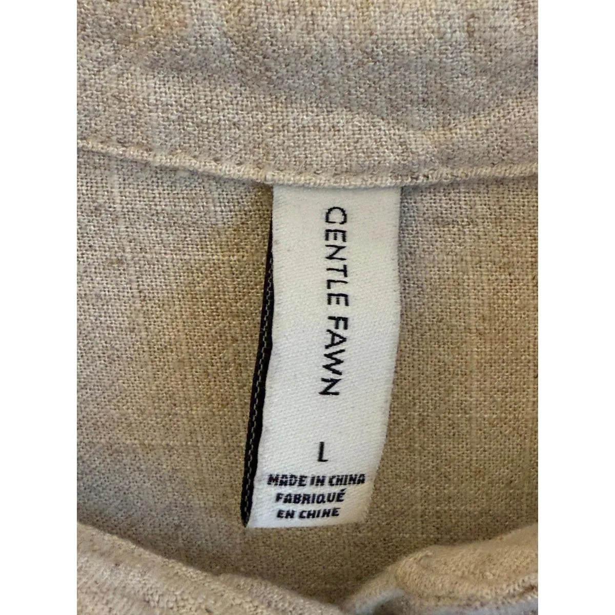 Gentle Fawn Belted Tan Romper Jumpsuit size Large - Image 4