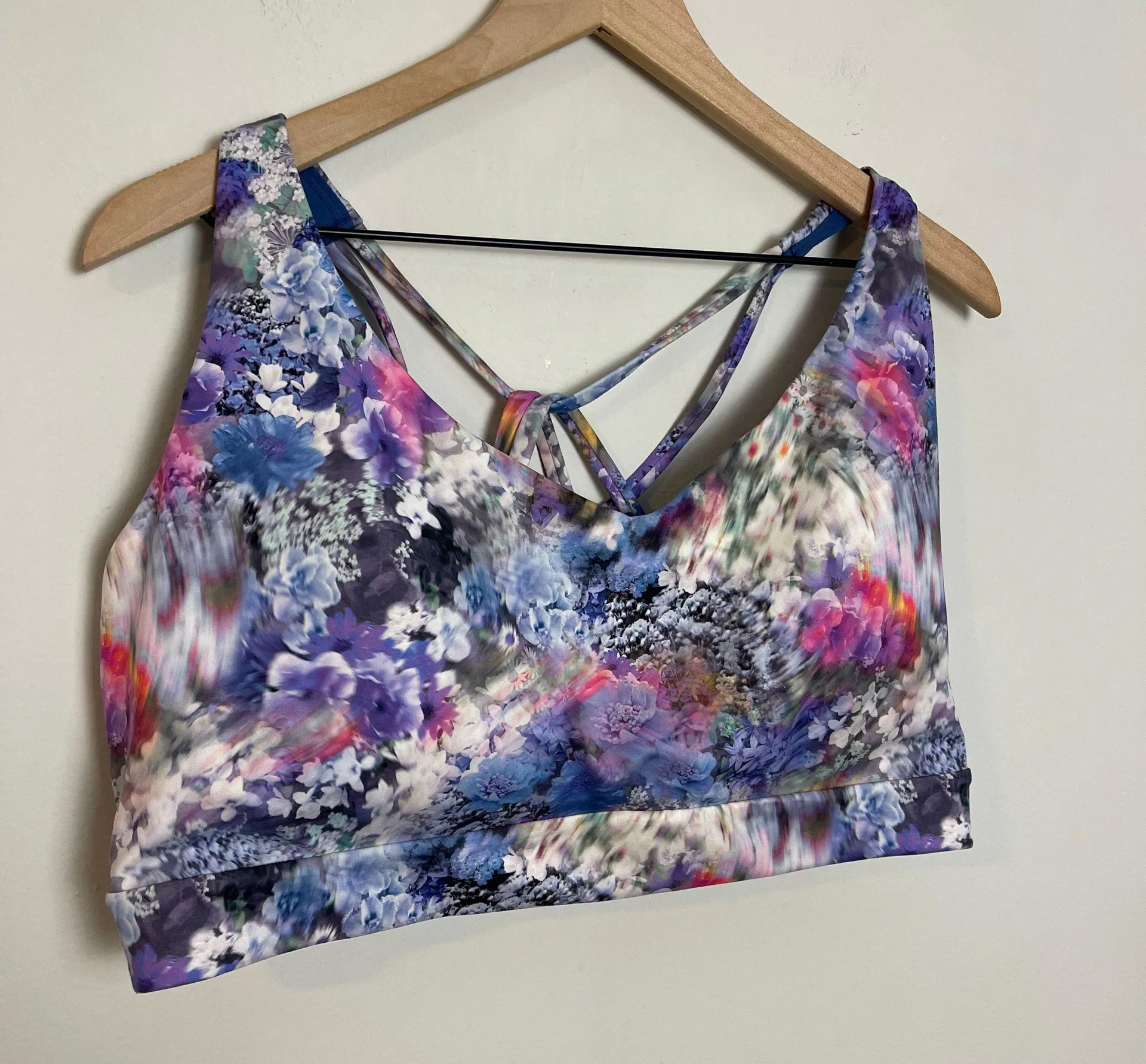 - Solace Bra D-DD Renewed Bloom Chrome Blue Yoga Pilates Barre Workout - Image 4