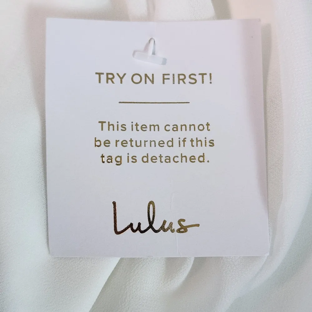 Lulus White Ruffle Sleeve Wedding Dress with Lace-up Back NWT Size XL - Image 11