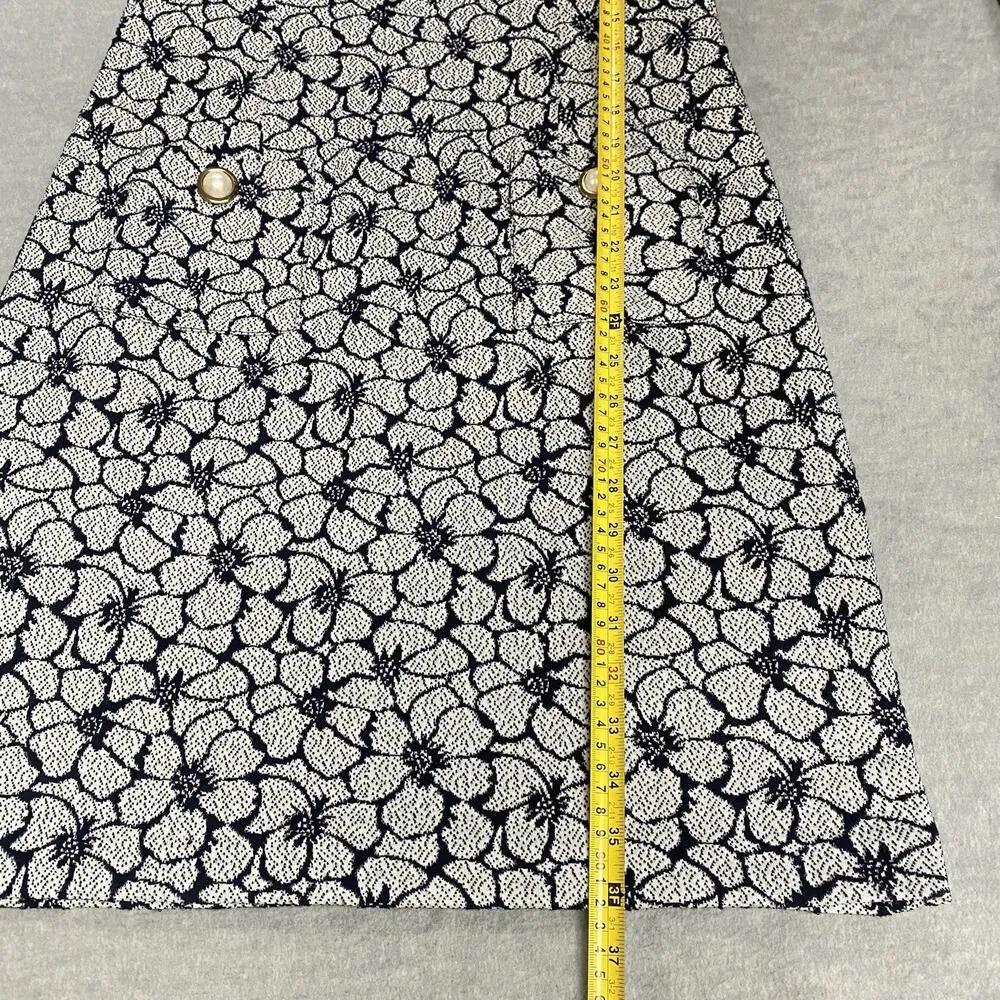 Karl Lagerfeld Women's 10 Sleeveless Navy Floral Sheath Romantic Dinner Dress - Image 9