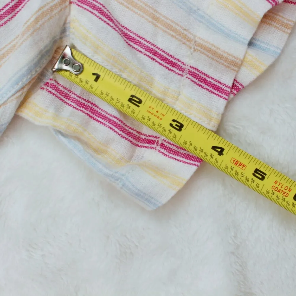 NWT GAP multi colored striped linen shorts XL summer vacation - Image 4