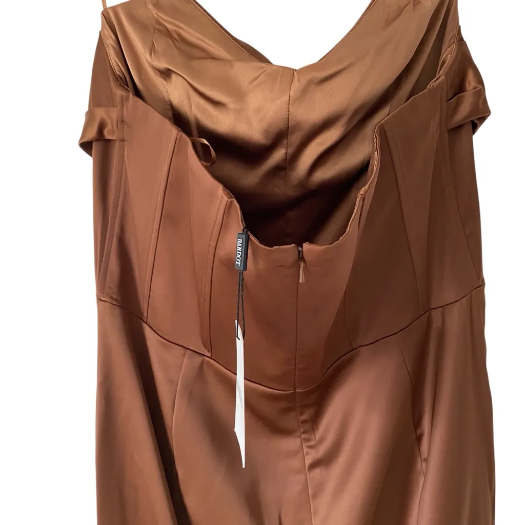 Bardot Jamila NWTs Strapless Corset Dress Brown size 12 - Image 8