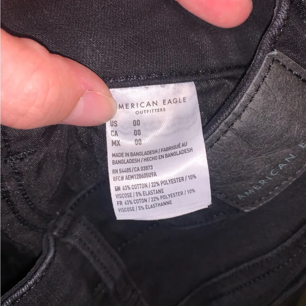 Y2K American Eagle Outfitters Black A-Line Denim Jean Mini Skirt  Vintagecore 00 - Image 8