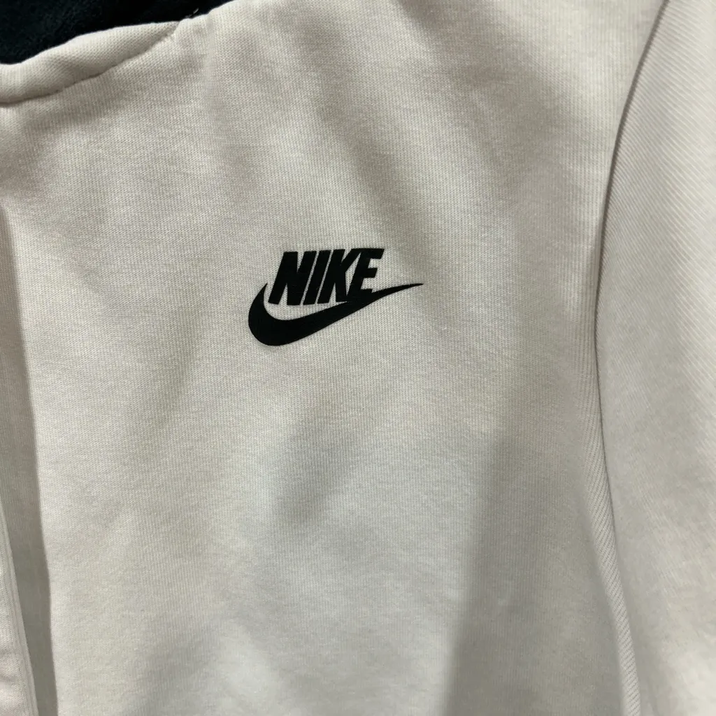 Nike Women's Varsity Jacket in White and Black - Image 2