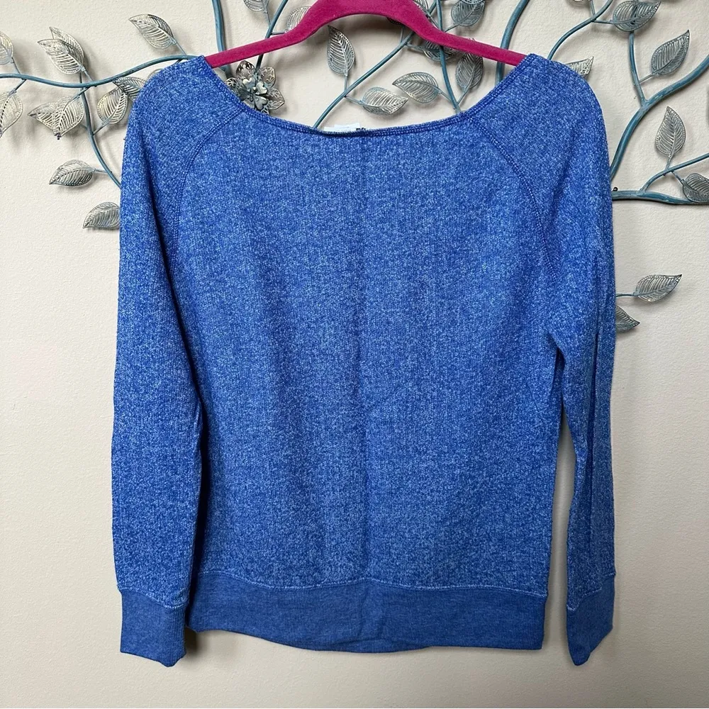 Disney Parks blue dancing Minnie Mouse off shoulder pullover sweatshirt Sz M EUC - Image 6