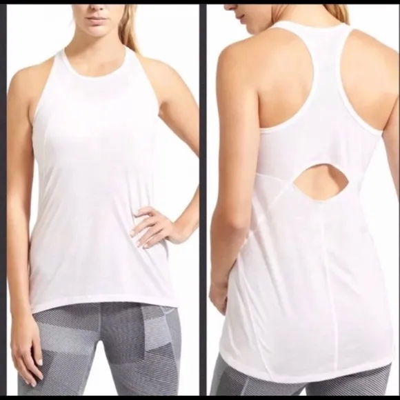 Athleta Cutout Repetition Tank Light Blue Small - Image 2