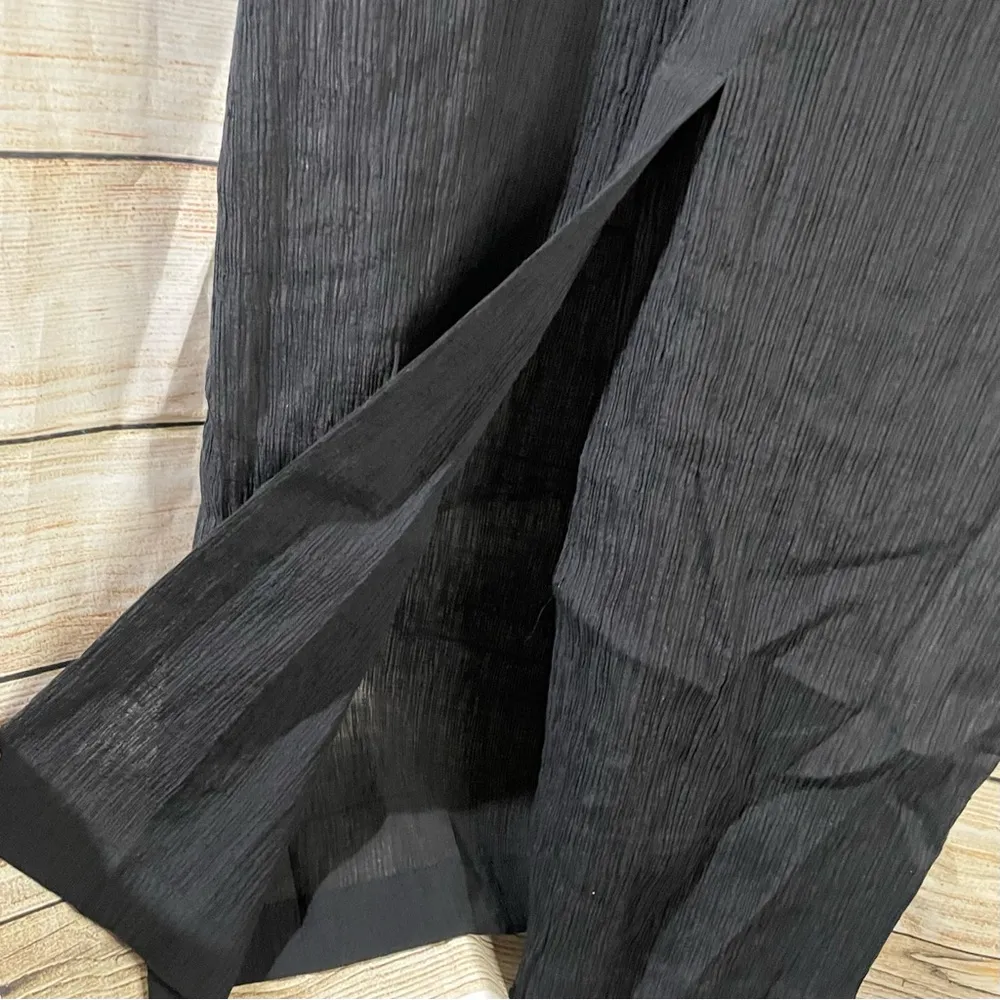 midi limited edition mesh black dress women’s Size Large long sleeves - Image 10