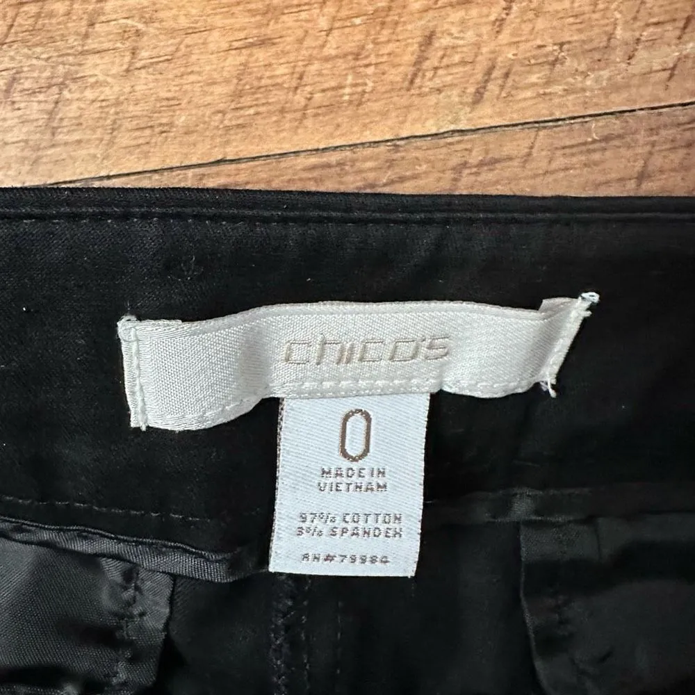 Chico’s 0/4 black stretchy beachy vacationcore Bermuda shorts - Image 2