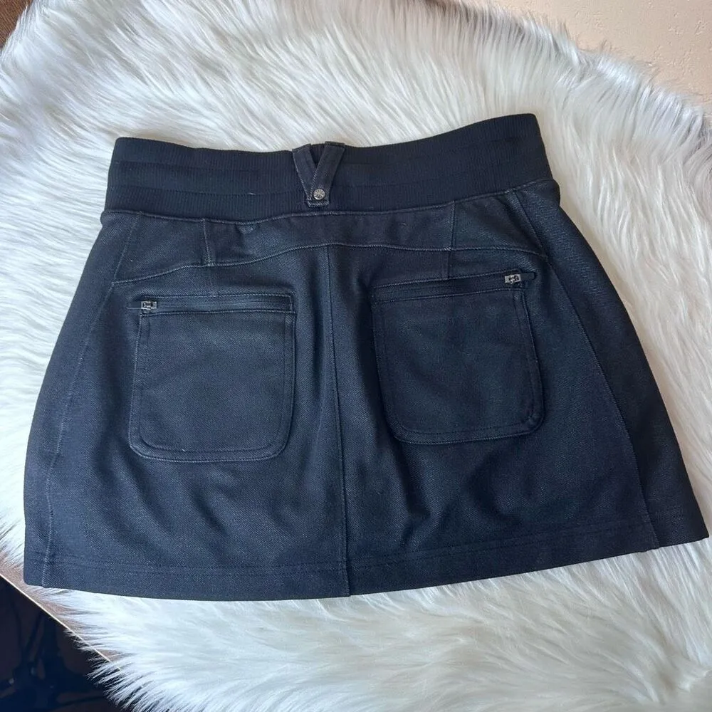 Athleta North Peak Black “Denim” Skort Skirt Size XSP - Image 4