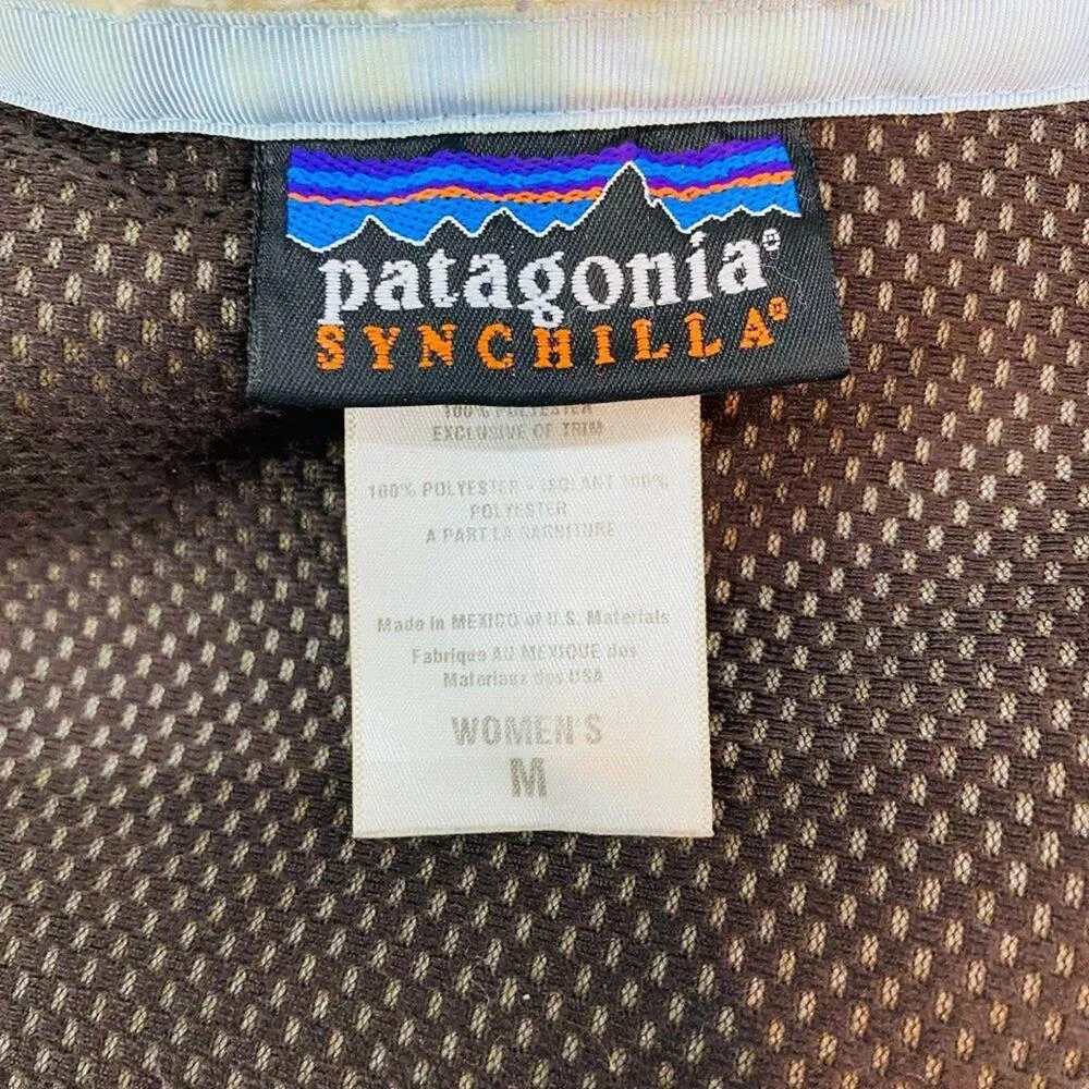 Patagonia Synchilla High Pile Full Zip Fleece Cream Jacket Medium - Image 9