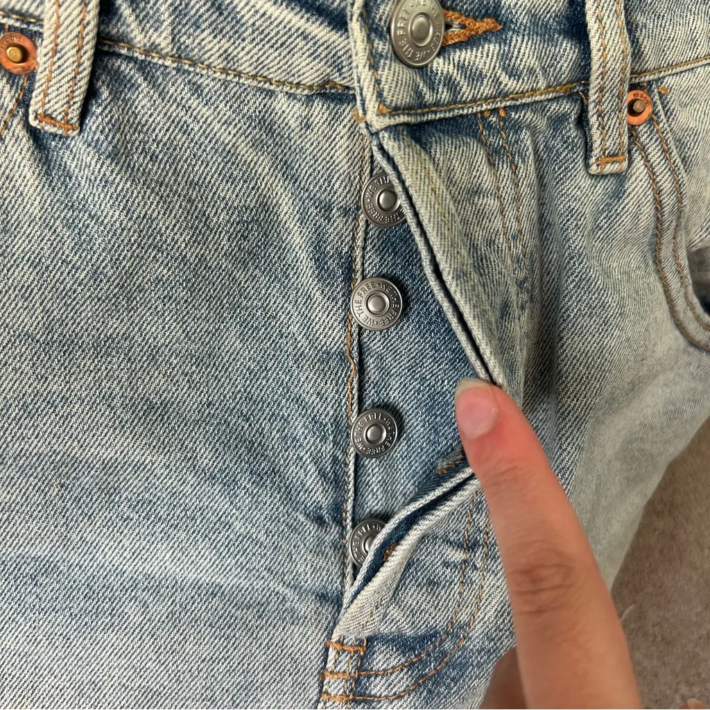 We The Free Free People Light Wash Denim Skirt Size 25 - Image 15